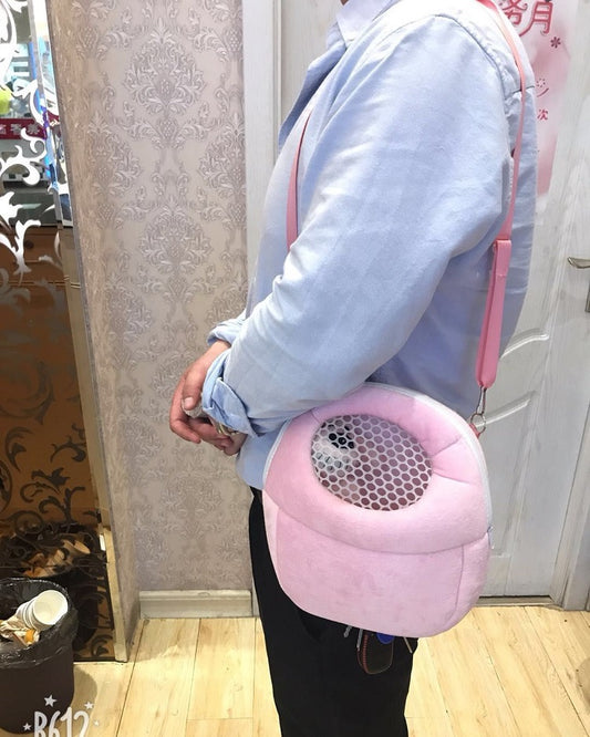 Small Pet Carrier Rabbit Cage Hamster Chinchilla Travel Warm Bags